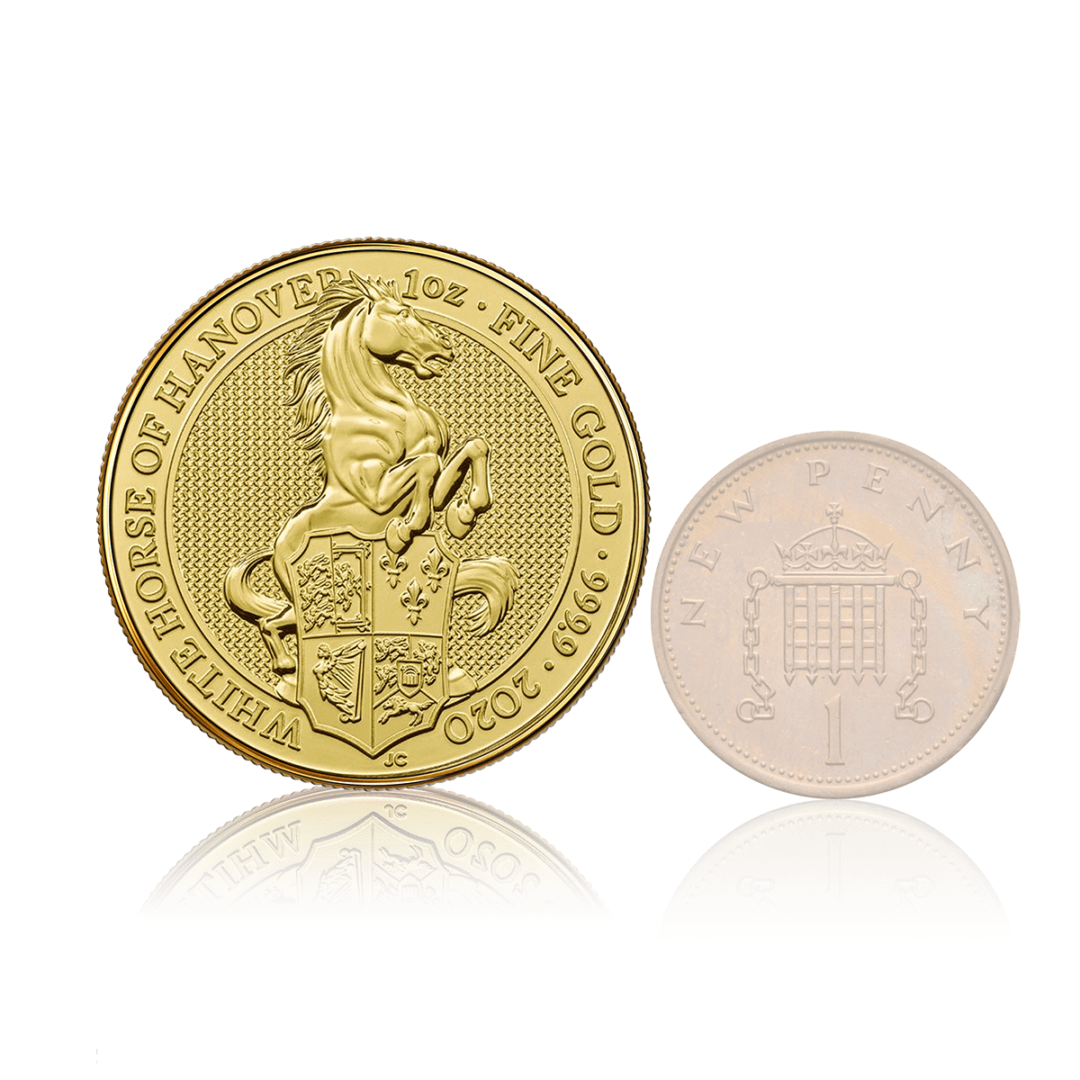 1oz Gold Queen's Beast White Horse Of Hanover (2020) 5